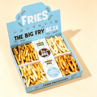 Boîte d'emballage jetable pour frites et hamburgers, avec compartiment pour sauce, idéale pour la vente à emporter
