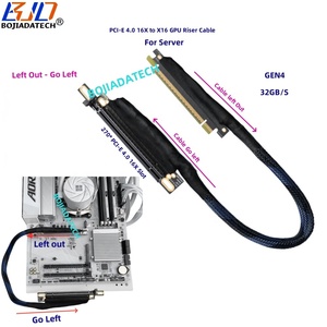 Reverse <span class=keywords><strong>PCIe</strong></span> 16X khe gen4 PCI-E 4.0 <span class=keywords><strong>X16</strong></span> <span class=keywords><strong>Card</strong></span> đồ họa Cáp Riser 270 độ 0.3M 0.4m 0.5M 0.6m 0.8m 1m cho ai máy chủ GPU - Product Image 1