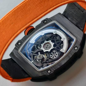 6702 Luxury <b>Skeleton</b> <b>Automatic</b> <b>Watch</b> for Men 7.8mm Carbon Fiber Tonneau Mechanical Sports Wrist <b>Watch</b> - Product Image 6