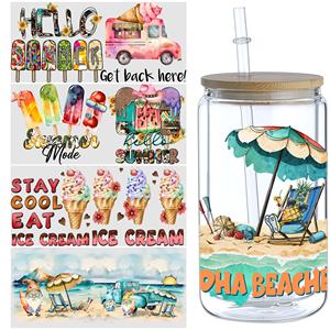 Prix de gros – Films UV DTF de haute qualité pour gobelets 16oz Libbey – Autocollants étanches sans transfert thermique – Transferts UV DTF pour gobelets - Product Image 4