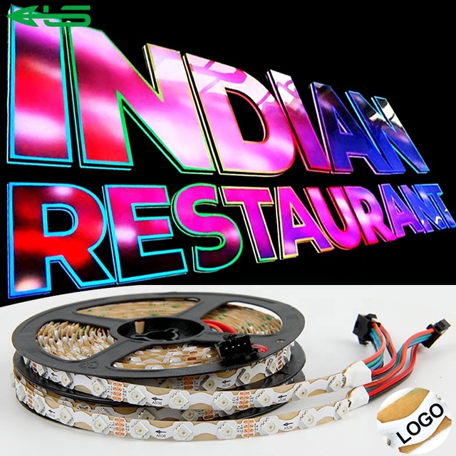 Illuminated Letters Ws2815 Led Strip S Shape Zigzag 5MM 8MM Addressable 12V S Shape Rgb Led Strip for Lighted Signboard