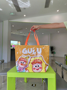 Bolsa de Compras Personalizada con Logotipo y Patrón de Letras, con Asa y Cierre, Tejida en PP, Ecológica, para la Tostación de Café - Product Image 1