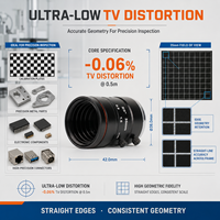 Lente industrial FA con montura C de 2/3 pulgadas, compatible con las principales marcas de cámaras de visión artificial con montura C