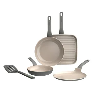 Set di padelle antiaderenti con spatola, set da cucina da 4 pezzi per uso su piano cottura - Product Image 1