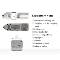 Dispositif de détection portable pour la détection de traces de drogues, d'explosifs et de gaz toxiques avec écran tactile de 4,3 pouces