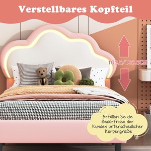 Letto Smart LED a Forma di Nuvola per Cameretta delle Ragazze - Tema Principessa <span class=keywords><strong>da</strong></span> <span class=keywords><strong>Sogno</strong></span> - Product Image 4