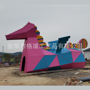 Escultura de Metal Personalizada de Caballo con Refugio, Decoración de Jardín para Exteriores, Estilo Moderno, Acabado Pintado, Independiente - Product Image 2