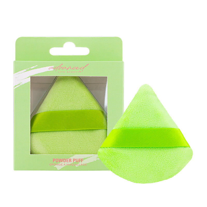 Green Triangle Powder Puff