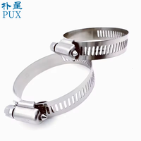 Collier de serrage américain à vis sans fin en acier inoxydable 201, bande de 12,7 mm, épaisseur de 0,6 mm, réglable pour tuyau automobile