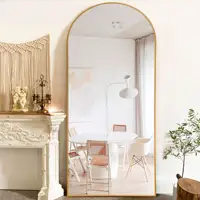 กระจกแต่งตัวแบบยาวเต็มตัว,กระจกอลูมิเนียมอัลลอยสีทองสำหรับตกแต่งบ้าน