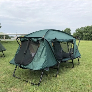 Tente de <span class=keywords><strong>toit</strong></span> de <span class=keywords><strong>voiture</strong></span> hors sol en toile OEM, tente de camping pliable en aluminium pour la pêche en plein air, imperméable, <span class=keywords><strong>lit</strong></span> de camping - Product Image 5
