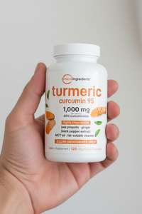 Biologisch wild kurkumabladerenpoeder en moringabladerenpoeder met vitamine C en curcumine capsules voor volwassenen - Product Image 4