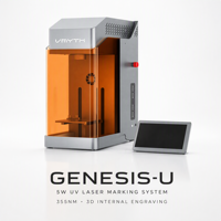 Grabador y Marcador Láser UV de 5W, 355nm, Máquina de Grabado Interior Subsuperficial 3D para Vidrio y Cristal, para Metal y Madera, 60x60x90mm, USB de Escritorio