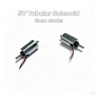 Mini solénoïde tubulaire DC5V 0,8W, course de 6 mm, taille 10*15 mm, solénoïde linéaire compact pour petits équipements