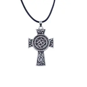 Wikinger Amulett Religiöser Anhänger Solar Cross Armenische Celts Irischer Knoten Druide Halskette Schmuck