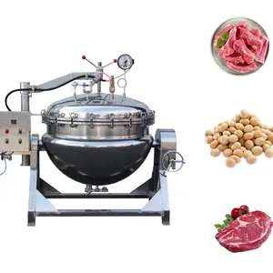 Electric Induction 400 Liters Pressure Cooker Pressure Cooking Pot with Stirrer Steam Heating Big Capacity Pressure Tank