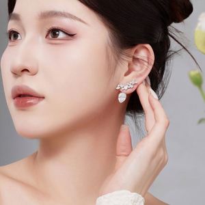 Dylam Dainty Luxury 925 Sterling Silver Rhodium 18K Gold Plated 8A Zirconia Irregular Shape Women <b>Fine</b> Jewelry <b>Stud</b> <b>Earrings</b> - Product Image 3