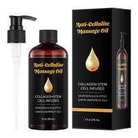 Huile de massage apaisante, raffermissante et hydratante au collagène anti-cellulite, personnalisable sous marque privée, flacon pompe 240 ml, contrat OEM