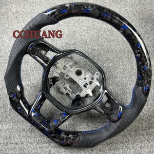 พวงมาลัยคาร์บอนไฟเบอร์ปลอมแปลง<span class=keywords><strong>สี</strong></span>ฟ้าสำหรับ the2020 2021 <span class=keywords><strong>2022</strong></span> 2023 2024 Honda <span class=keywords><strong>Civic</strong></span> 11TH CRV Accord 11TH กำหนดเองได้ - Product Image 4