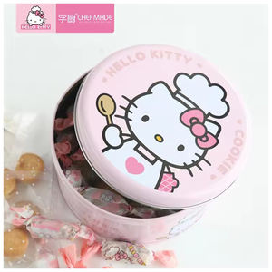 Boîte à biscuits, à en-cas et à bonbons ronde rose CHEFMADE KT7065, cadeau de Noël, en vrac - Product Image 6