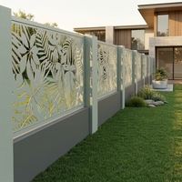 Clôture de jardin en acier galvanisé découpée au laser, écran d'intimité extérieur en métal perforé, clôture décorative pour cour arrière, personnalisable, Australie