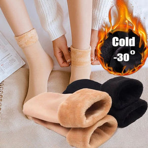 Thermal <b>Socks</b> Women Winter Warm Thicken Fleece Short <b>Socks</b> Cashmere Wool <b>Socks</b> Snow Velvet Boots Home Floor Wear - Product Image 1