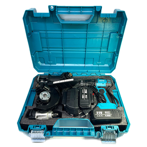 <span class=keywords><strong>5</strong></span>-في-1 21V بطارية ليثيوم مجموعة أدوات كومبو بدون فرش تأثير مثقاب زاوية ترددية المنشار الجنزيني طاحونة 1 سنة - Product Image 4