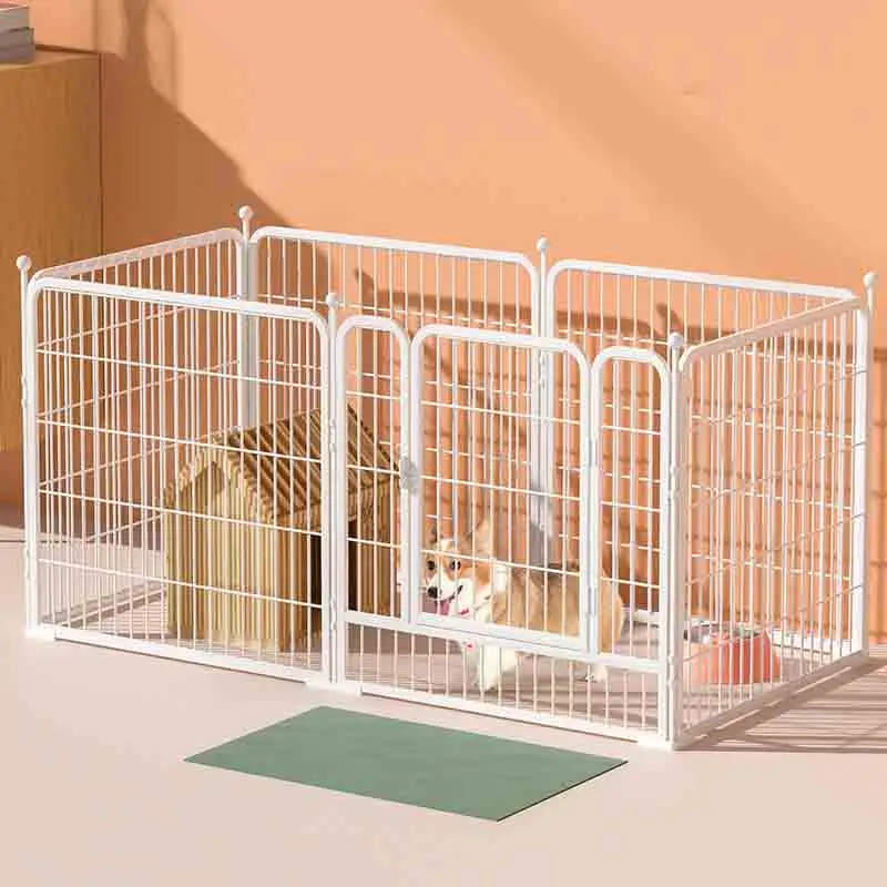 Panel pagar anjing dibuat dengan tabung baja dan kawat besi tahan lama pagar kawat anjing anak anjing Playpen dalam ruangan dapat dilipat