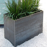 Pots à fleurs rectangulaires en métal au design moderne, élégant et simple, pour la décoration intérieure et la plantation de bonsaïs