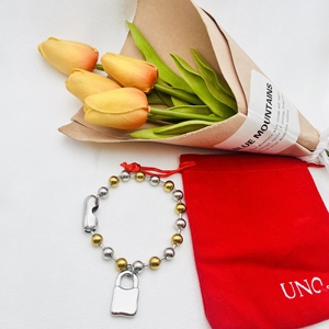 Collar con Colgante <span class=keywords><strong>de</strong></span> Cuentas Coloridas con Cierre <span class=keywords><strong>de</strong></span> Corazón AB Ask Catalog, Acero Inoxidable, Unisex, Chapado en Oro <span class=keywords><strong>uno</strong></span> <span class=keywords><strong>De</strong></span> <span class=keywords><strong>50</strong></span>, Joyería al por Mayor - Product Image 5