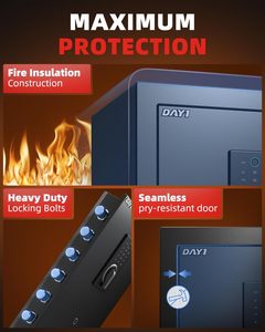 Fireproof Safe Biometric Fingerprint <strong>Fire</strong> <strong>Proof</strong> Safe <strong>Box</strong> for Home Documents Money Digital Touchpad Security Safe - Product Image 5