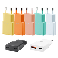 Chargeur portable électrique 25W 2 ports KCC KC approuvé, super rapide, USB-A Type-C pour ordinateur portable, smartphone, OTP PD QC3.0