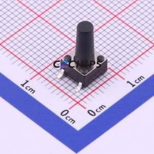 UK-B0228-G12-250 Tactile Switch SMD-4P,6x6mm Switch Single Pole Single Throw Round Button 2.5N Vertical Mount - Product Image 1