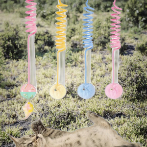 Eco-Friendly Pet Interactive Sports <strong>Toy</strong> Spring Plush Hair <strong>Ball</strong> with Feather Teaser <strong>Cats</strong>' Favourite <strong>Cat</strong> <strong>Toy</strong> - Product Image 3