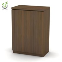 IULTRA Armoires de bureau modernes en MDF gris avec portes Meubles de rangement en bois verrouillables et mobiles pour fournitures scolaires Documents