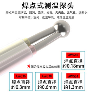 TT-K-30 เทอร์โมคัปเปิลชนิด K หัววัดอุณหภูมิแบบไวต่ออุณหภูมิสูงพร้อมปลั๊กและเต้ารับ - Product Image 4