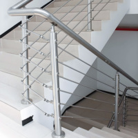 Mains courantes d'escalier en acier inoxydable, garde-corps de balcon, colonnes intérieures, garde-corps minimalistes
