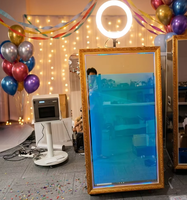 Miroir photo interactif magique en bois de 65 pouces avec écran tactile pour fêtes ou mariages – Offre spéciale