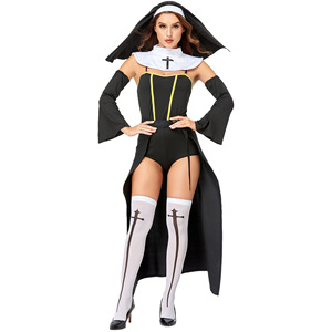 Nuevo disfraz de Halloween para monja, disfraz de Halloween, disfraz de escenario, vestido de <span class=keywords><strong>vampiro</strong></span> - Product Image 4