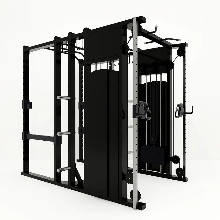 Attrezzatura da palestra Multi Smith Dual Pulley Chin Dip Up Cable Crossover Squat Rack Functional Trainer
