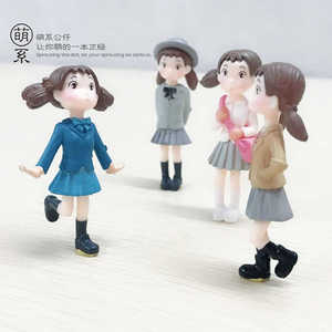 Figurine de poupée de dessin animé en résine, ornement miniature pour filles de 8 à 13 ans - Product Image 3