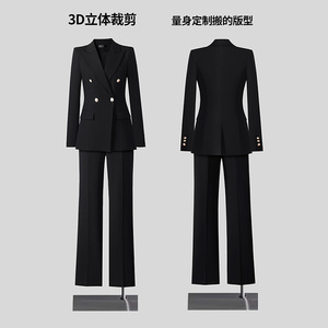 Tailleur Printemps-Automne Professionnel pour Femmes, Robe Formelle Raffinée avec <span class=keywords><strong>Salopette</strong></span> pour les Déplacements Professionnels, Entretiens d'Embauche, et une Allure Élégante - Product Image 3