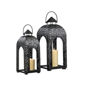 Lanterne découpée à la presse avec poignée pour la décoration de la maison, décoration de mariage, accessoires de jardin, lanterne pour la décoration de la maison - Product Image 3