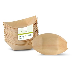 Plateau en bois naturel de 11 cm, de luxe, écologique et alimentairelement sûr, pour desserts et accompagnements - Product Image 1
