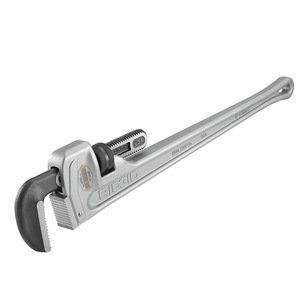 Llave de tubo recta Ridgid con mango de aluminio, 10 pulgadas, mandíbula ajustable, grado industrial - Product Image 3