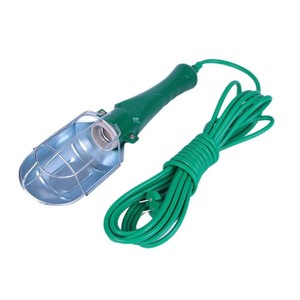 ไฟทำงานแบบพกพาสีเขียวพร้อมฝาเหล็กและสายไฟ 220V AC หลอดไส้สำหรับซ่อมยานยนต์และไฟส่องสว่างเครื่องมือกล - Product Image 4