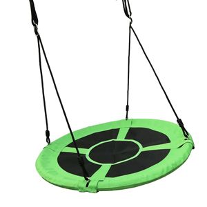 Columpio de árbol colgante para niños, silla de hamaca redonda de tela Oxford de 100cm para uso en el hogar y en el parque de atracciones - Product Image 1
