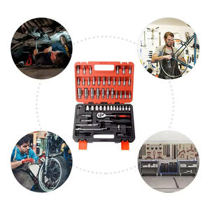 Podofo 53PCS Multifunctional Auto Repair Kit Socket Wrench Set <b>With</b> 1/4 Inch Ratcheting Wrench Plastic <b>Toolbox</b> Storage Case ODM - Product Image 5