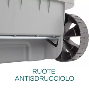 Waste Separation <b>Bins</b> 80 Litre With Wheels Coloured Lids Clip Closure Set Of 4 - Product Image 3