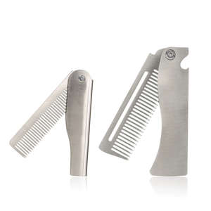 Haarkamm New Herren Dedicated Edelstahl Klapp kamm Set Mini <span class=keywords><strong>Pocket</strong></span> <span class=keywords><strong>Comb</strong></span> Bart pflege werkzeug Bequeme Verwendung Haar bürste - Product Image 6